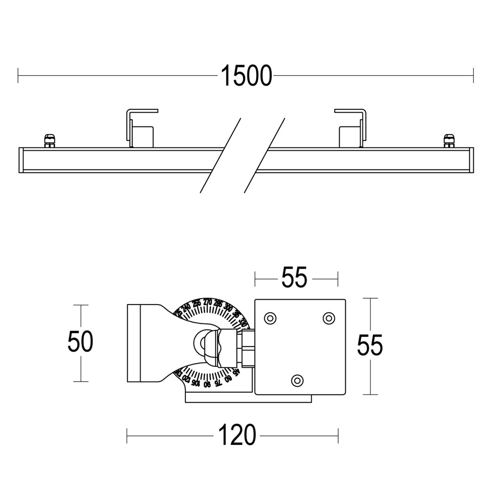 MaxiTratto Wall 1500 Ghidini MaxiTratto Wall .05 Темно-Cерый (Матовый)  - Вид №1
