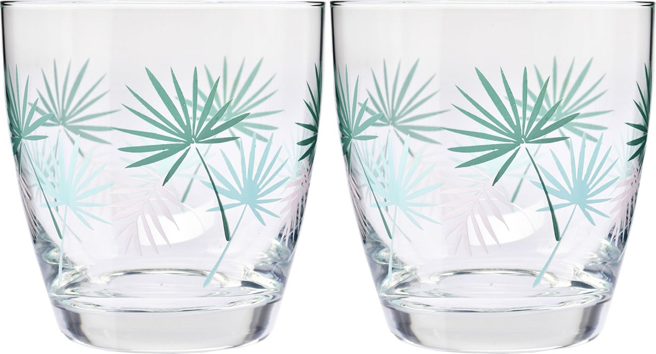 10653573 KROSNO Набор стаканов для воды Krosno "Пальмовые листья" 370мл, 2 шт Стекло 