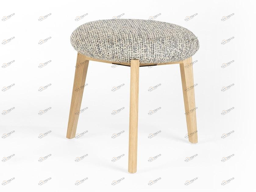 Wildspirit Низкий деревянный табурет со встроенной подушкой Macaron sun-id-1365617