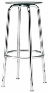 Thonet Высокий табурет из стали и дерева S 42