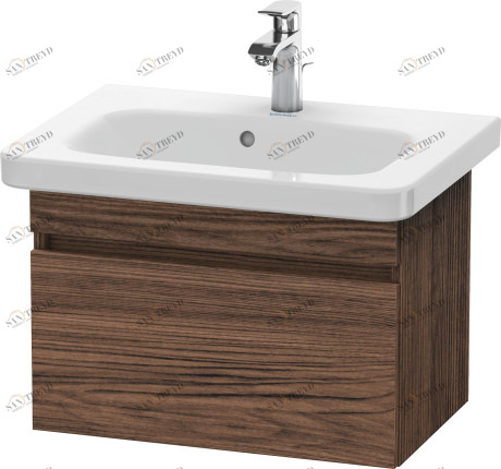 DS637902121 Тумбочка подвесная компакт DuraStyle #DS6379 580 x 368 мм Орех темный декор Duravit