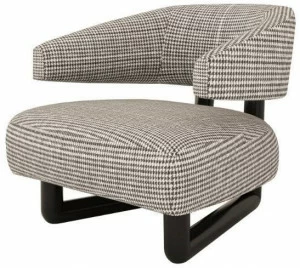 ANA ROQUE INTERIORS Кресло на санках из ткани с подлокотниками Urban