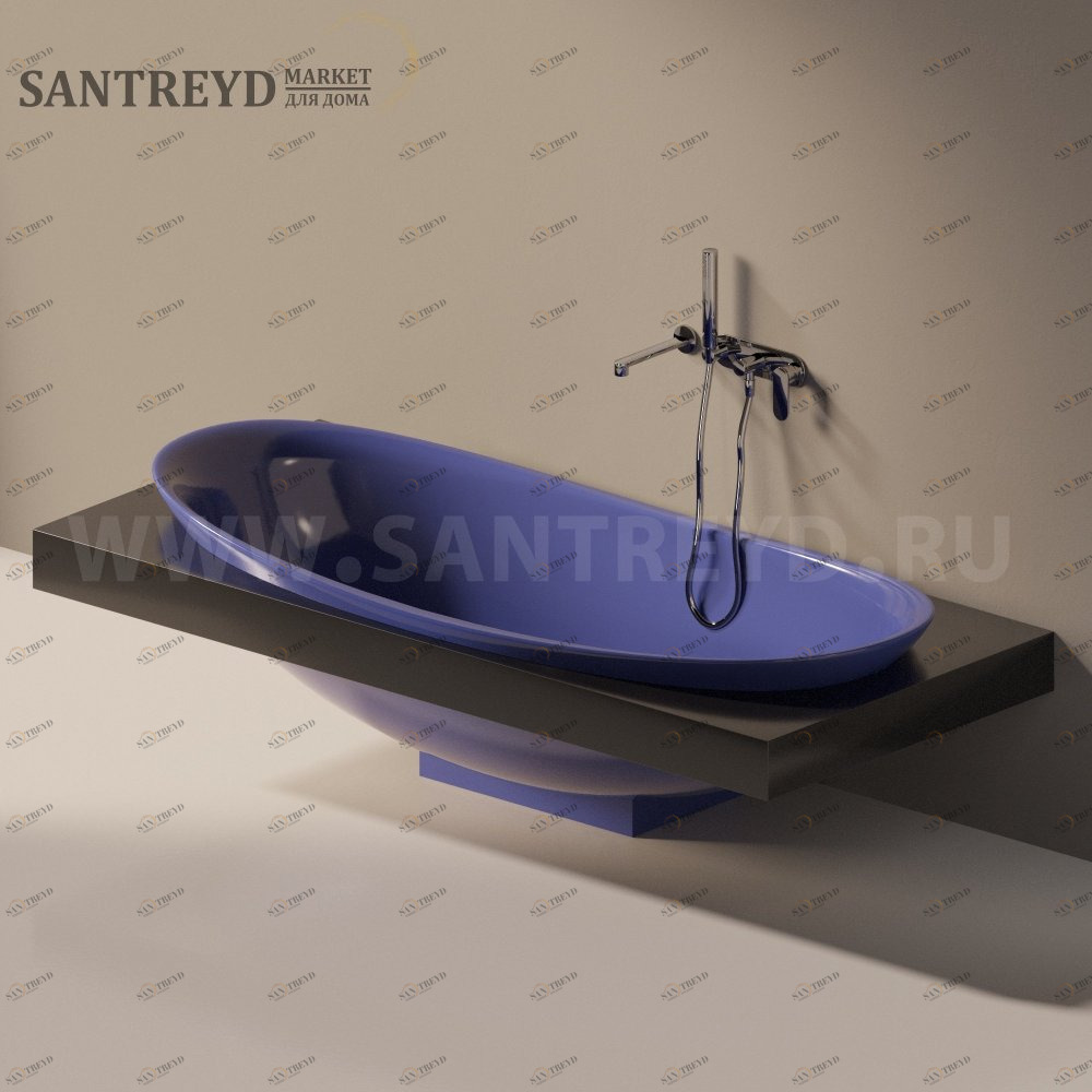 Ванна встроенная IO e SI синяя Ceramica Flaminia IO845003