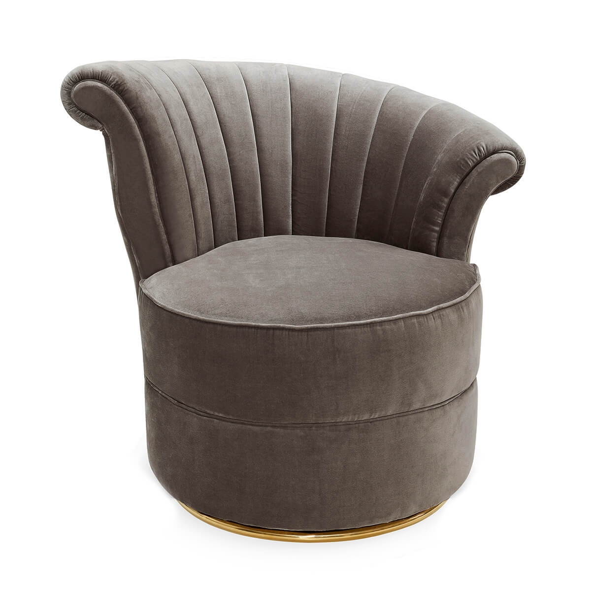 700397-91 ABHIKA КРЕСЛО FANIT VELVET GREY  - Вид №4