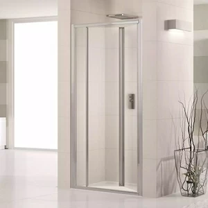 Двери в нишу 102 см LUNES S Novellini LUNES с серебристым профилем