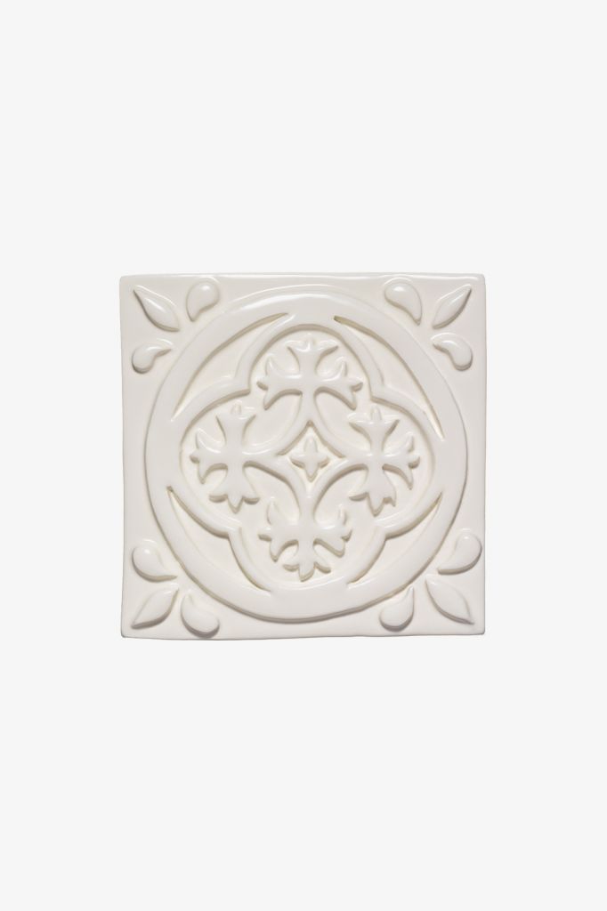 ACDFU6 Архив церковной декоративной полевой плитки Deco "A" 4 1/4 "x 4 1/4" Waterworks Archive