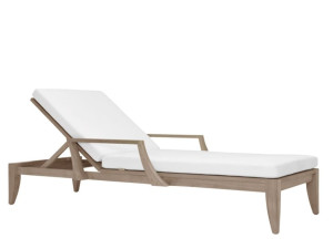 Садовая кровать из тикового дерева с подлокотниками