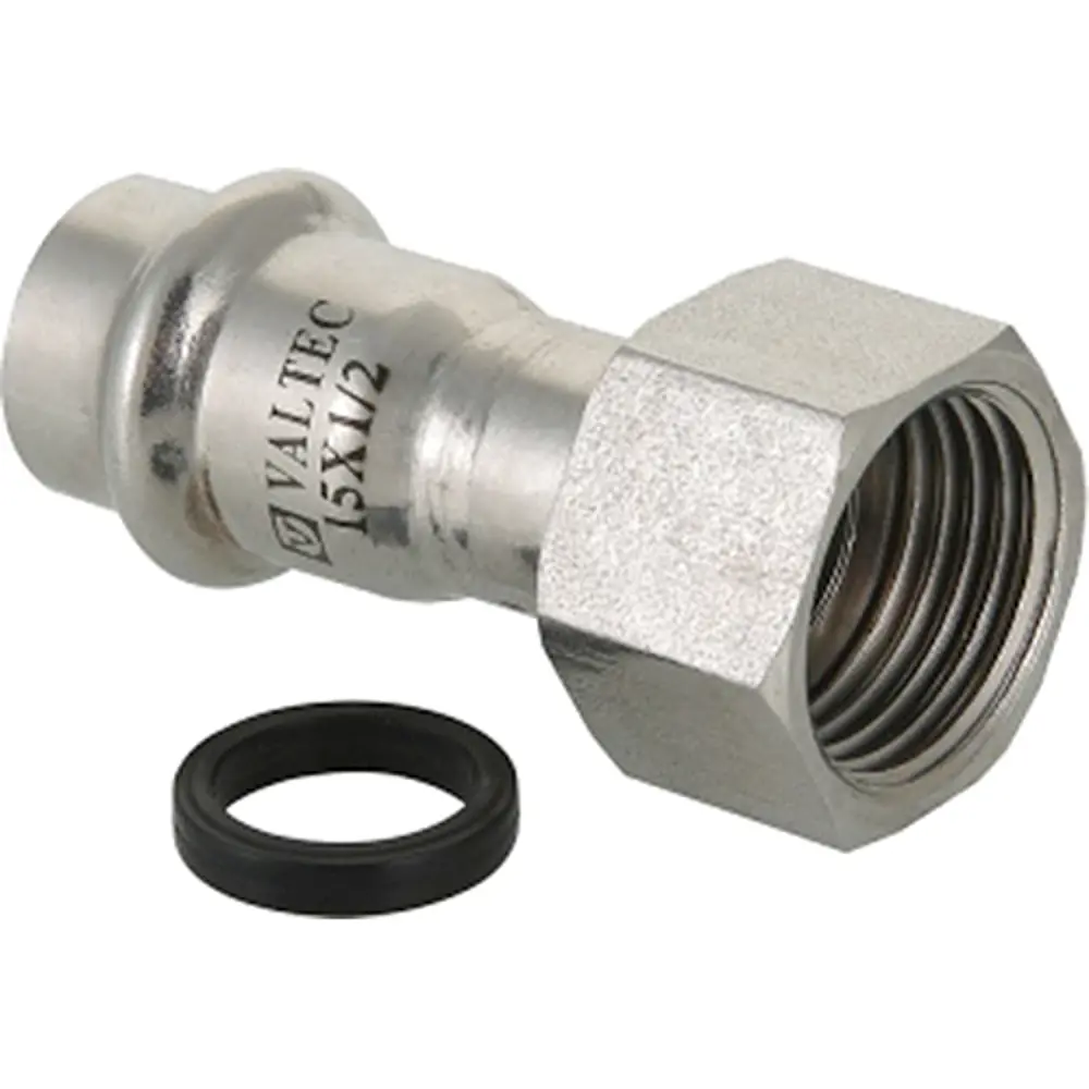 Переходник с накидной гайкой Valtec 3/4"x22 мм ВР нержавеющая сталь STLM-2081454