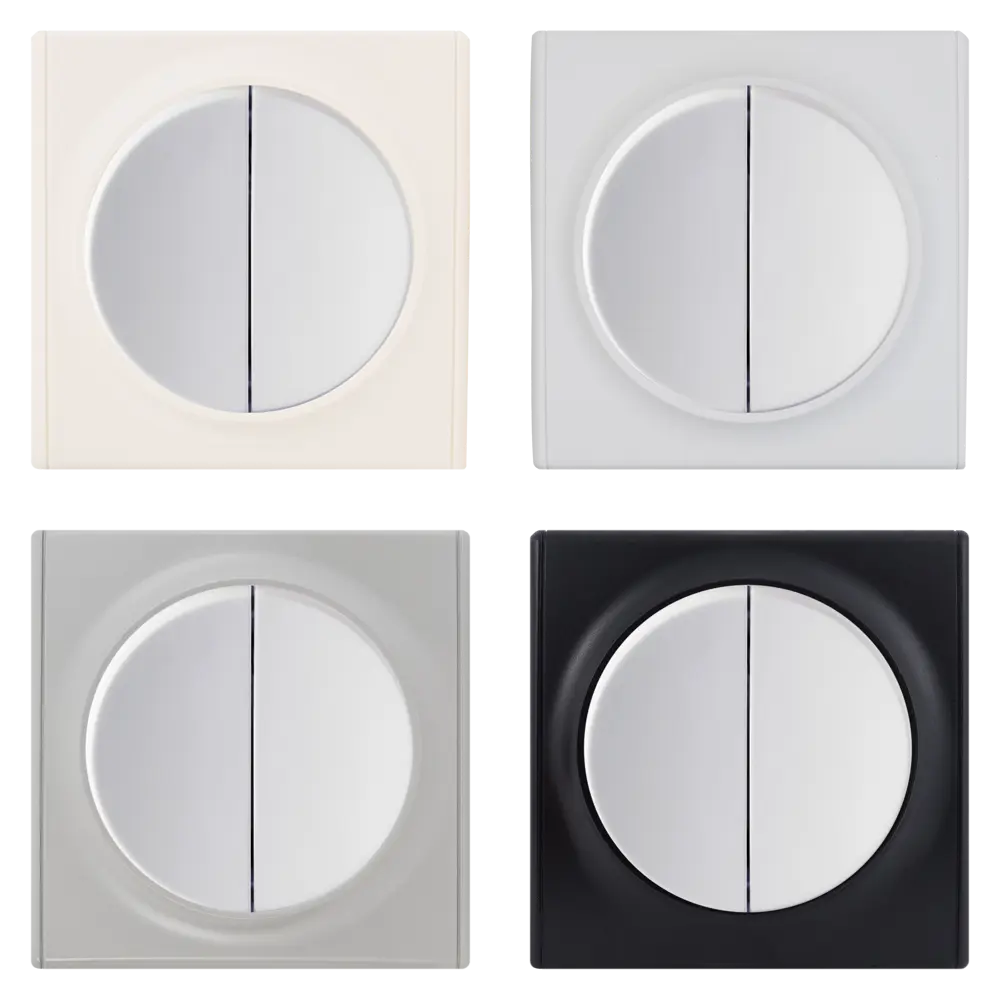 Выключатель встраиваемый Onekey Florence 2 клавиши цвет белый ONEKEYELECTRO STLM-2030147 - Вид №1