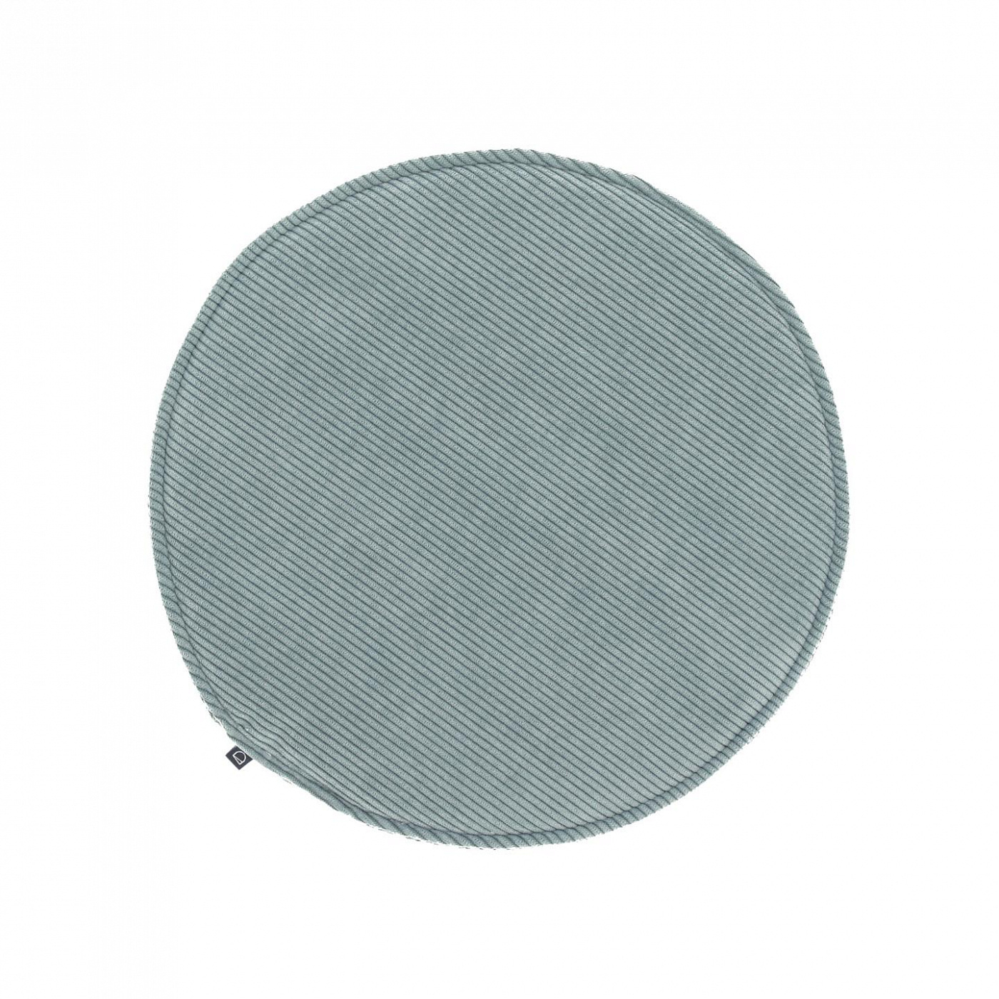 095807 Круглая вельветовая подушка на стул бирюзовая 35 см La Forma Sora 