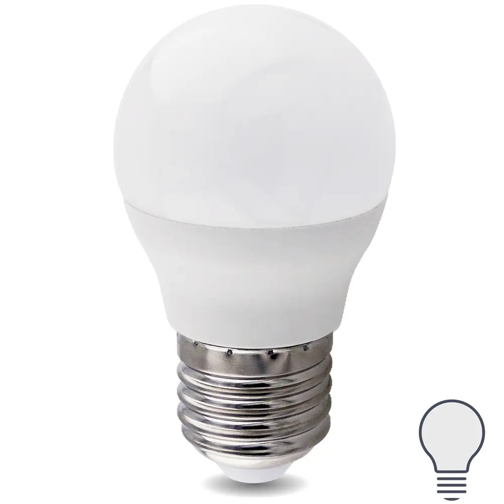 Santreyd LED лампа E27 шар 8Вт матовая нейтральный свет 82991520 STLM-0038547