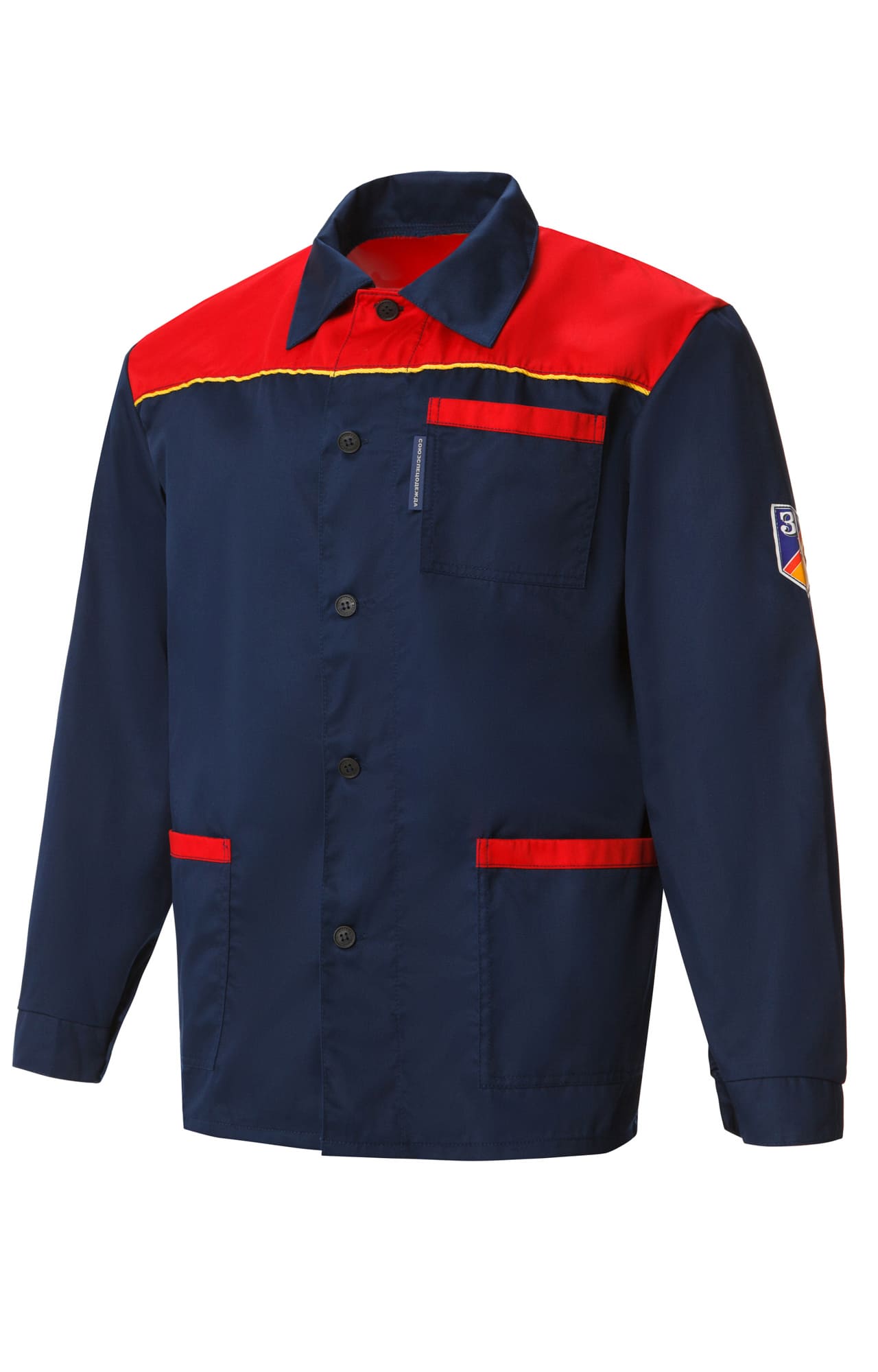 65444 Костюм "Труд" рабочий темно-синий красный  Летняя спецодежда  размер 52-54/182-188  - Вид №1