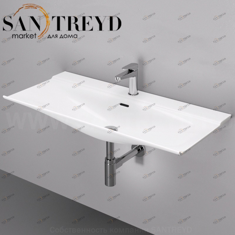 THL00201 Подвесная раковина настенная прямоугольная ArtCeram TheOne белая