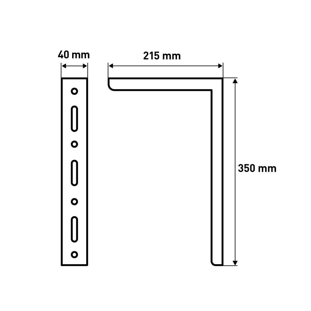 Кронштейн  Модерн 1, 215x350x40 мм, белый LJPS0107 Public Steel Россия  - Вид №7