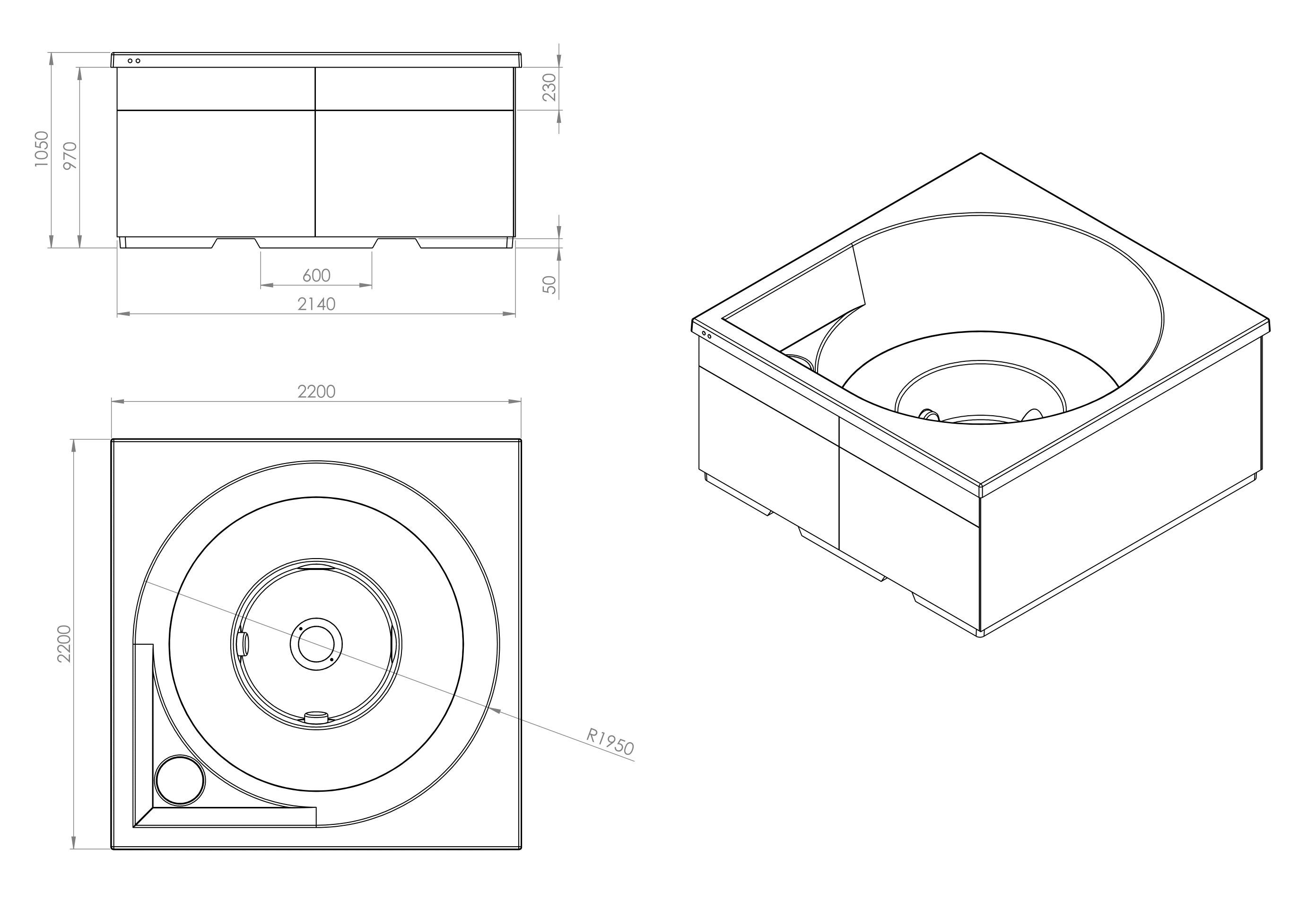 Открытый акриловый мини-бассейн Drop LAMPI ARCH-00022745 - Вид №5