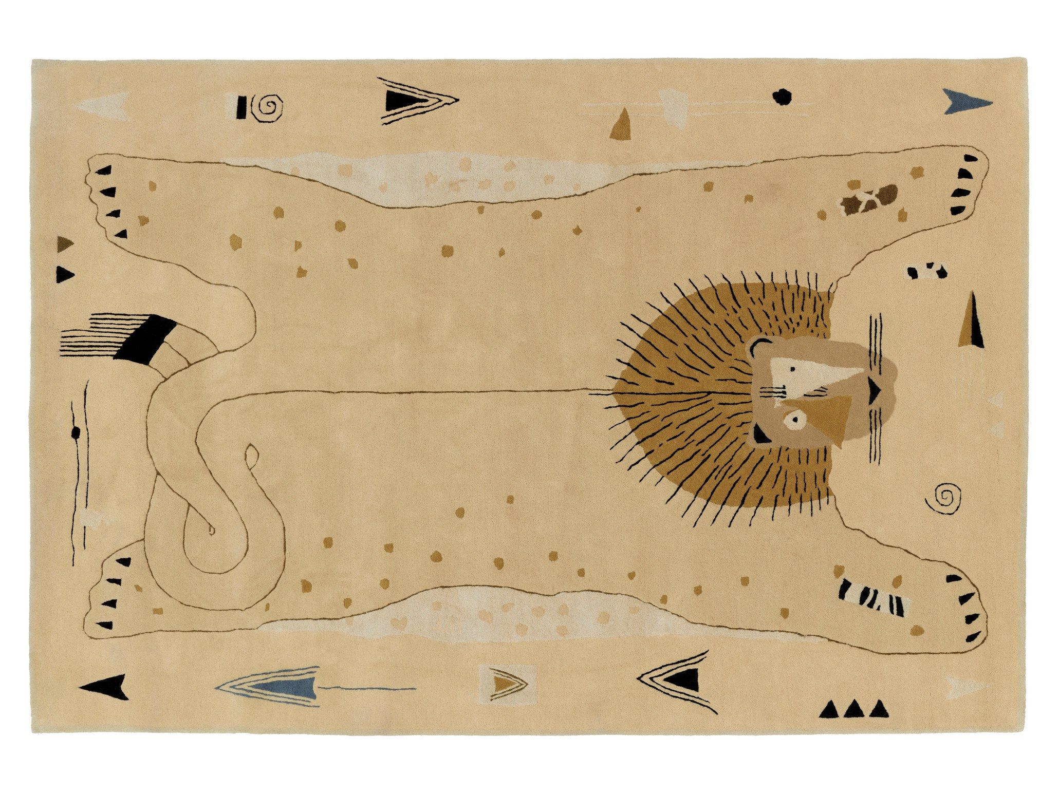 Прямоугольный ковер ручной работы из шерсти Toulemonde Bochart Дизайнеры ARCH-00119217