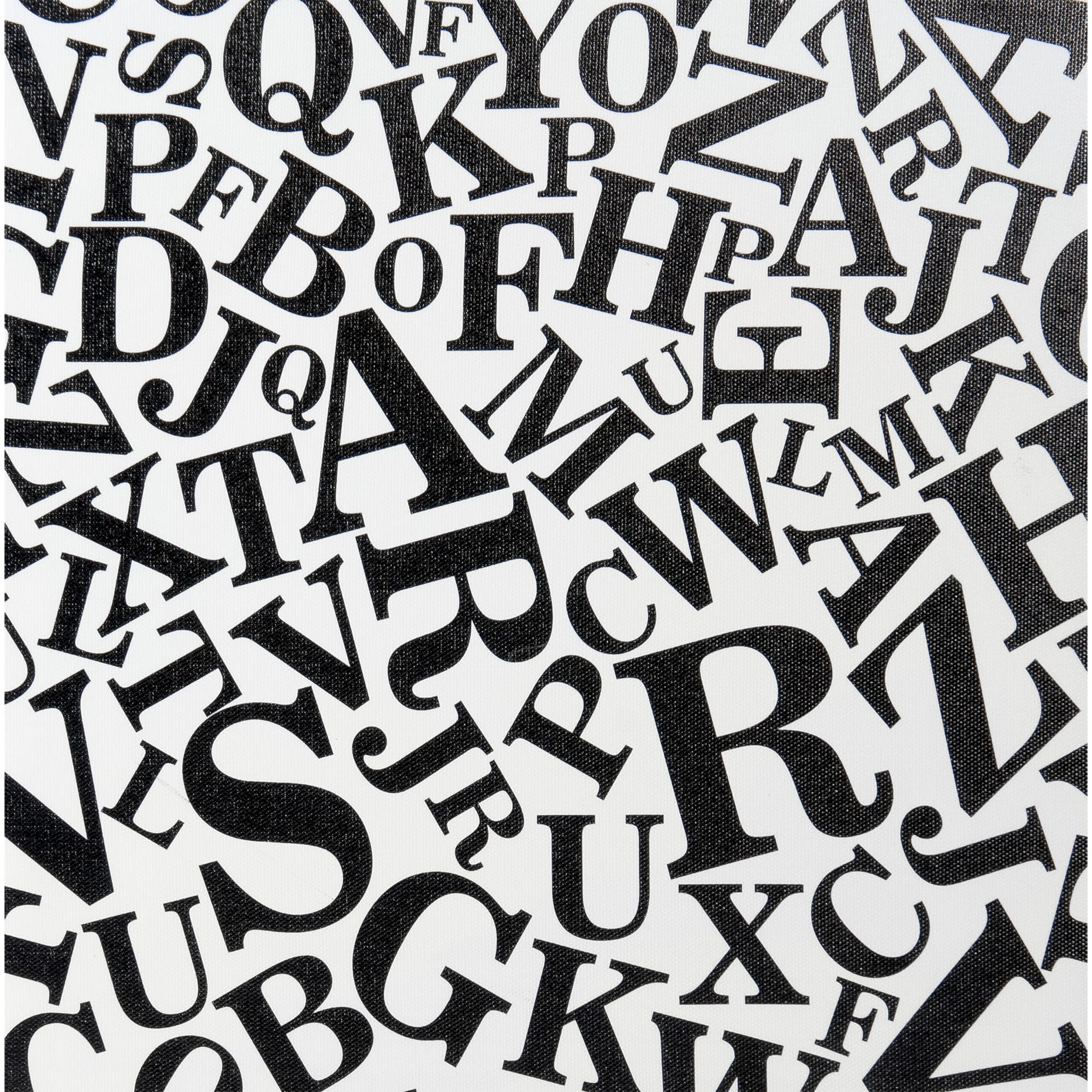 18849408 Картина на холсте «Буквы чёрно-белые» 30х30 см Santreyd 