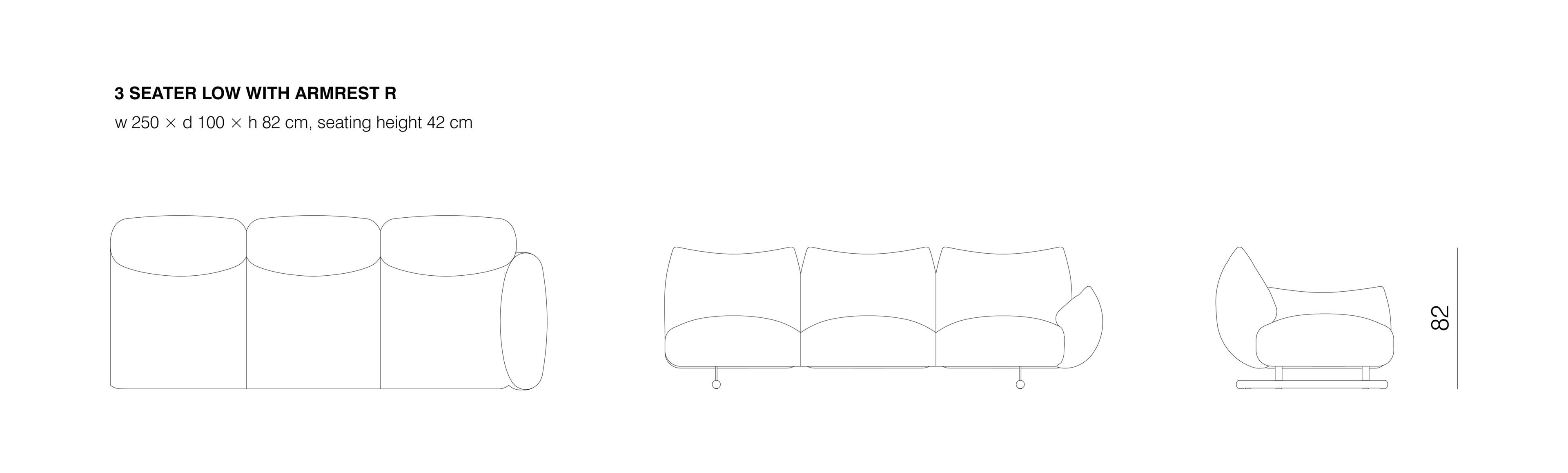 3-местный тканевый диван prostoria Buffa ARCH-00050474 - Вид №6