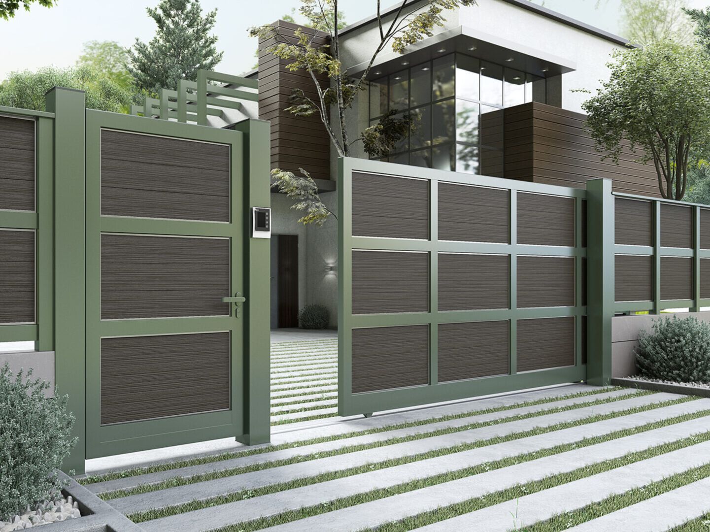 Алюминиевые ворота / забор GLM Outdoor Solutions FC80 ARCH-00127481