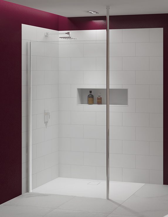 Душевая перегородка M8SW211 Merlyn 8 Series Хромированный - Вид №3
