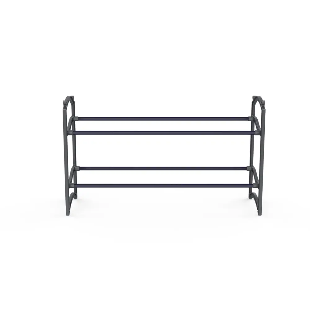 Этажерка для обуви Spaceo 60x35x20 см 2 полки пластик цвет чёрный Santreyd STLM-2071393 - Вид №2