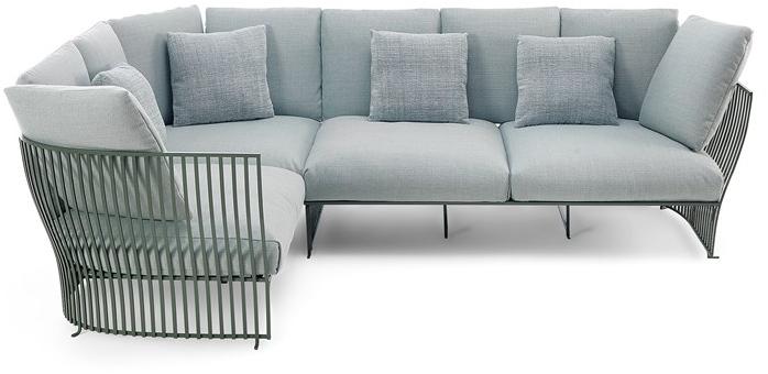 Ethimo Модульный садовый диван из ткани и алюминия Venexia sun-id-1485732 - Вид №1