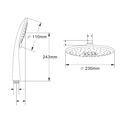 Orange S05cr Душевая система без смесителя в комплекте черный sun-id-1517055 - Вид №12