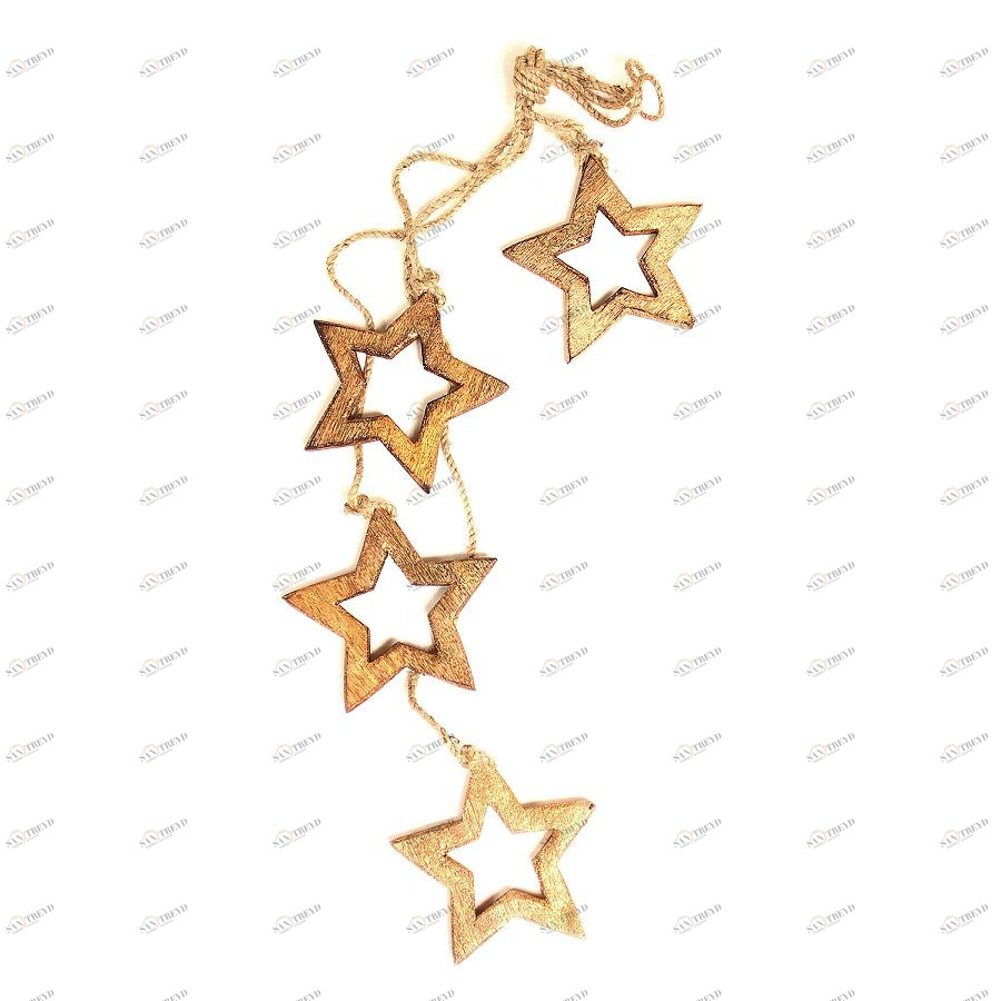 Гирлянда подвесная Wooden Stars, 4 шт Enjoyme ENNY0034