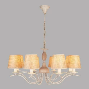 Подвесная люстра Eurosvet Элен 60027/8 белый с золотом EUROSVET ЭЛЕН БЕЛЫЙ 186059 Бежевый