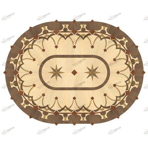 Художественный паркет Da Vinci Розетка 26-078 Дуб Селект (Гладкая) х1000диаметр мм 260090078