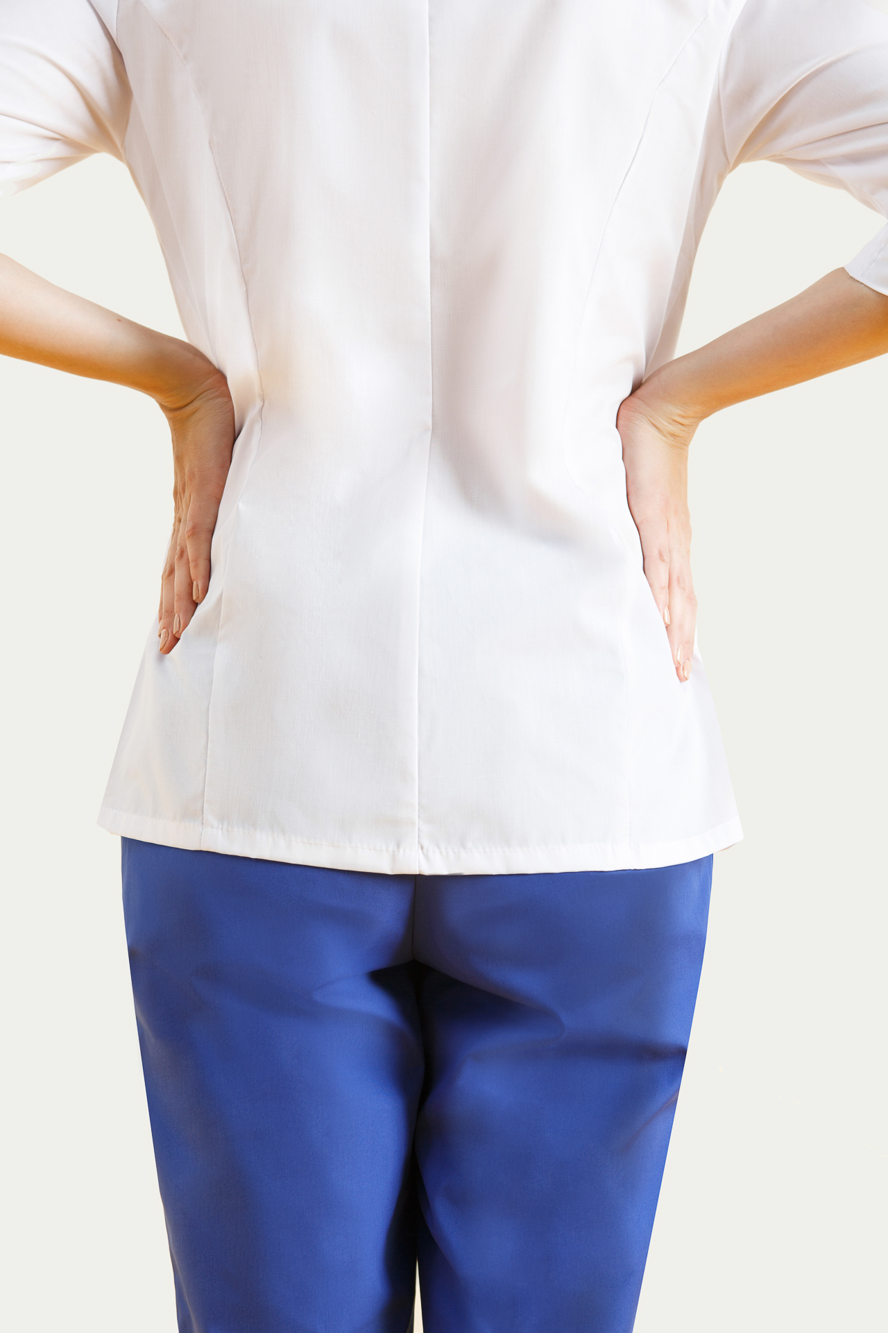 66126 Костюм "Ольга" белый с васильком  Медицинская одежда  размер 48/158-164 Спецодежда  - Вид №11