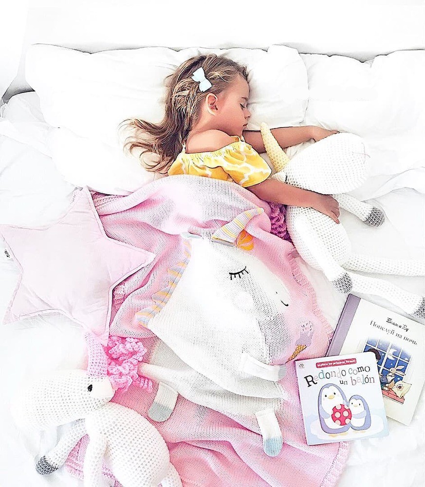 Плед ЕДИНОРОГ 60*120 св.астра+белый APERO ДИЗАЙНЕРСКИЕ, ЕДИНОРОГ, ЖИВОТНЫЕ 134603 Розовый  - Вид №2