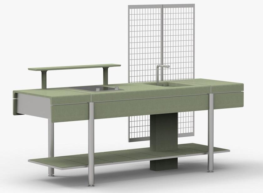 Elmar Отдельностоящий модуль со стальными и бетонными полками sun-id-1388379 - Вид №1