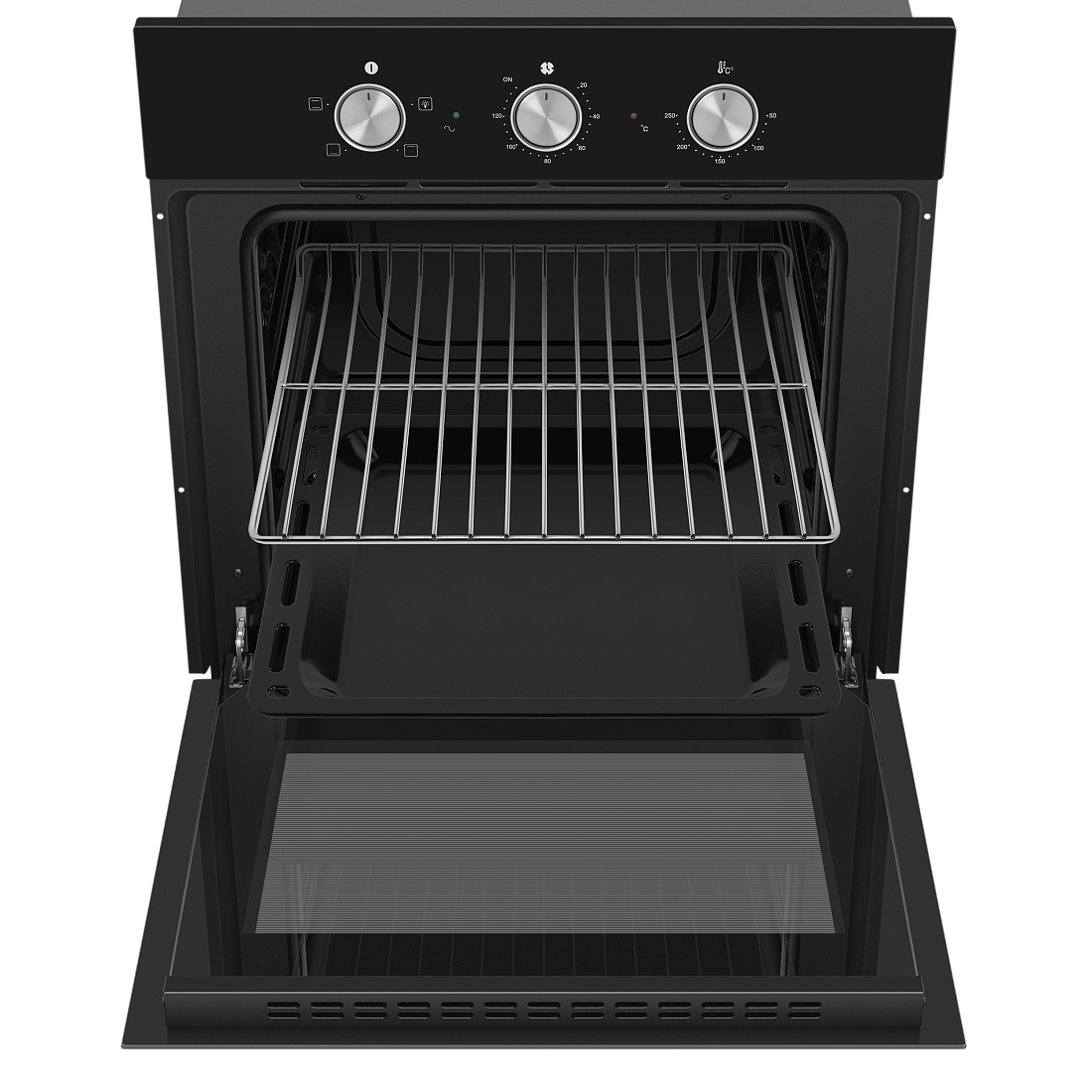 9100953 Электрический духовой шкаф HOMSair OES604BK черный STDN-0101232 - Вид №3