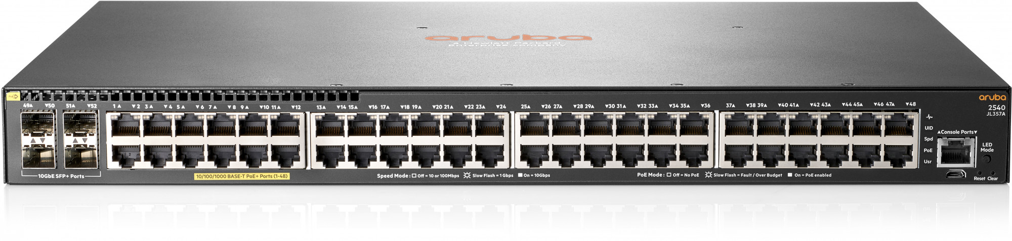 JL357A#ABB Aruba 2540 48g poe+ 4sfp+ switch HP Enterprise Santreyd 