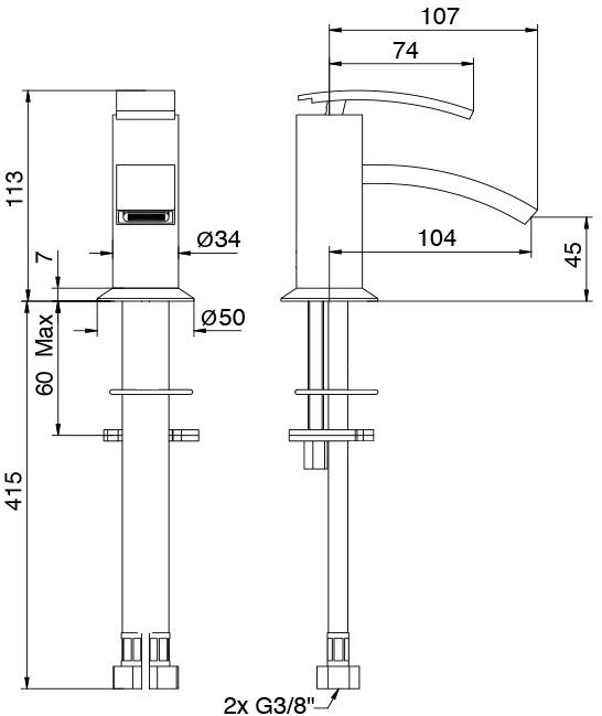 Jacuzzi Glint 0IQ00092JA00 смеситель для биде  - Вид №1