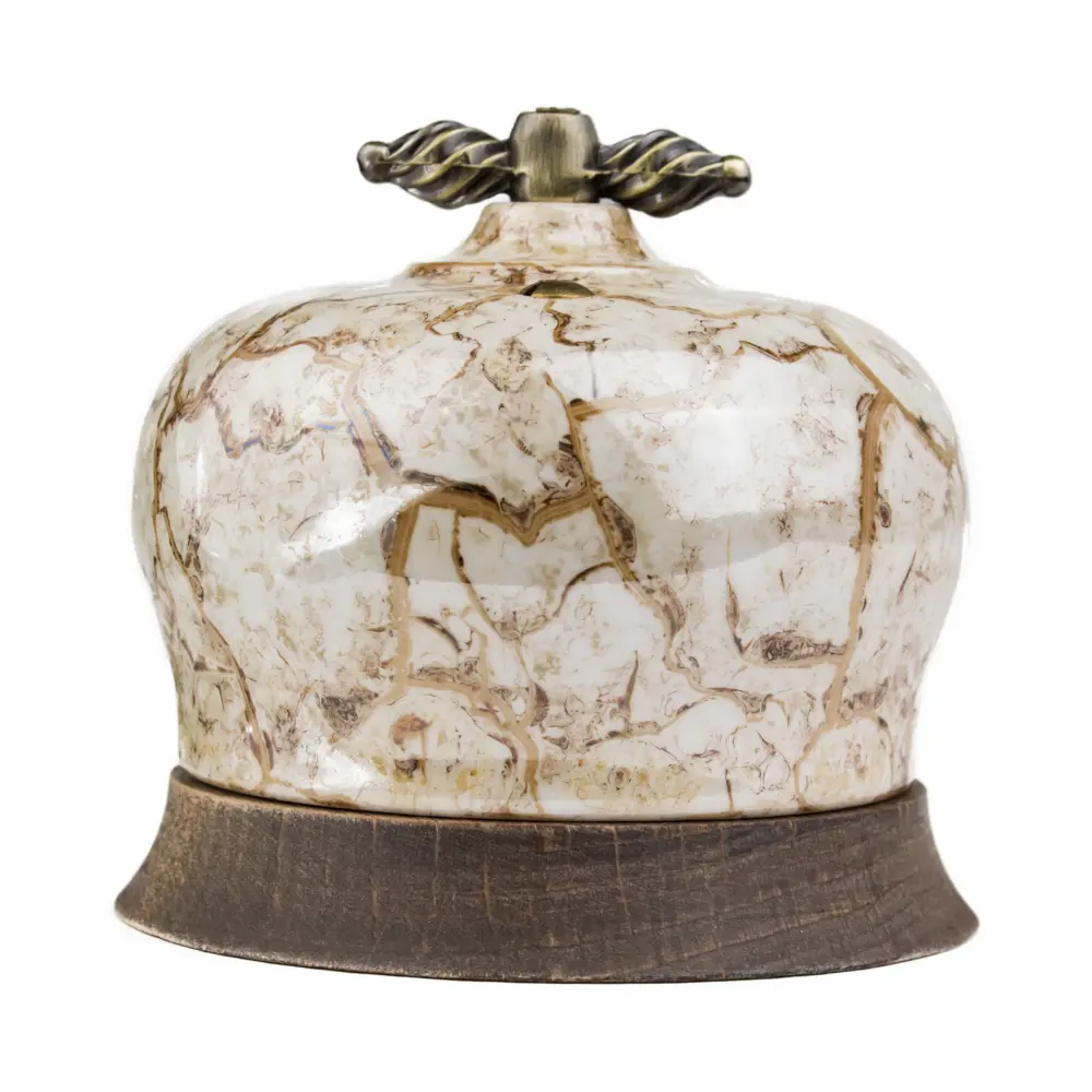 Выключатель накладной Electraline Bironi Ретро 2 положения цвет мрамор STLM-2033270 - Вид №2