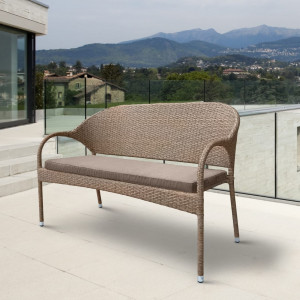 S70B-W56 Light Brown Плетеный диван Afina