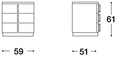 VOLPI Прямоугольная тумбочка с ящиками Luigi volpi Lv-83004.cd3 - Вид №1