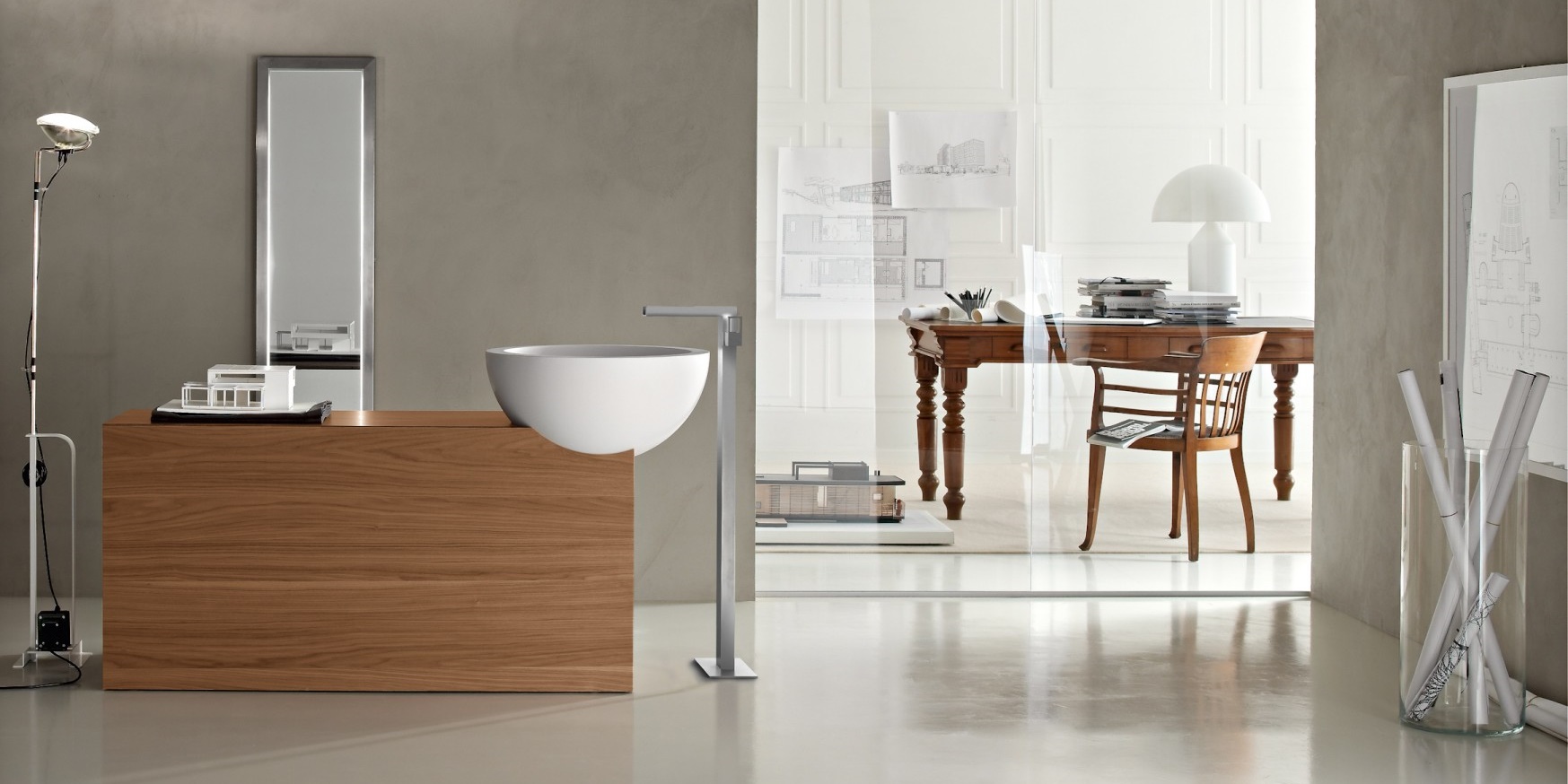 Toscoquattro Тумба под раковину 140 см LE ACQUE Noce Canaletto 16A60NC - Вид №2