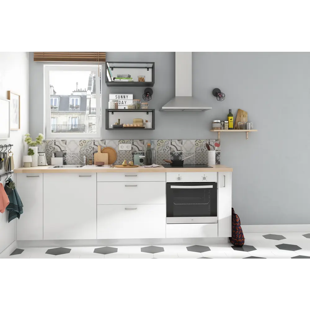 Фасад выдвижного ящика София 39.7x12.5 см DELINIA ID ЛДСП цвет белый STLM-2144013 - Вид №8