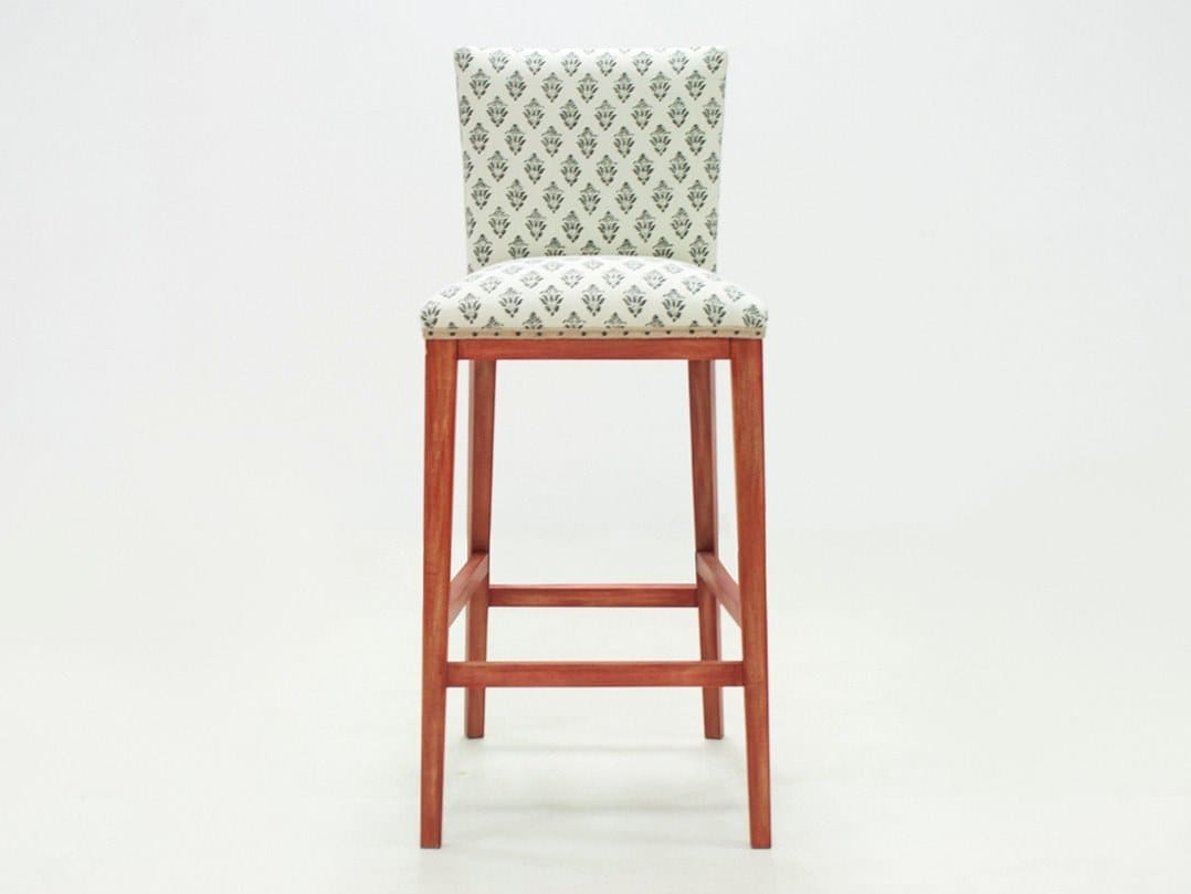 Высокий бархатный табурет с подставкой для ног со спинкой CREARTE COLLECTIONS Luxor Essence ARCH-00143928 - Вид №8