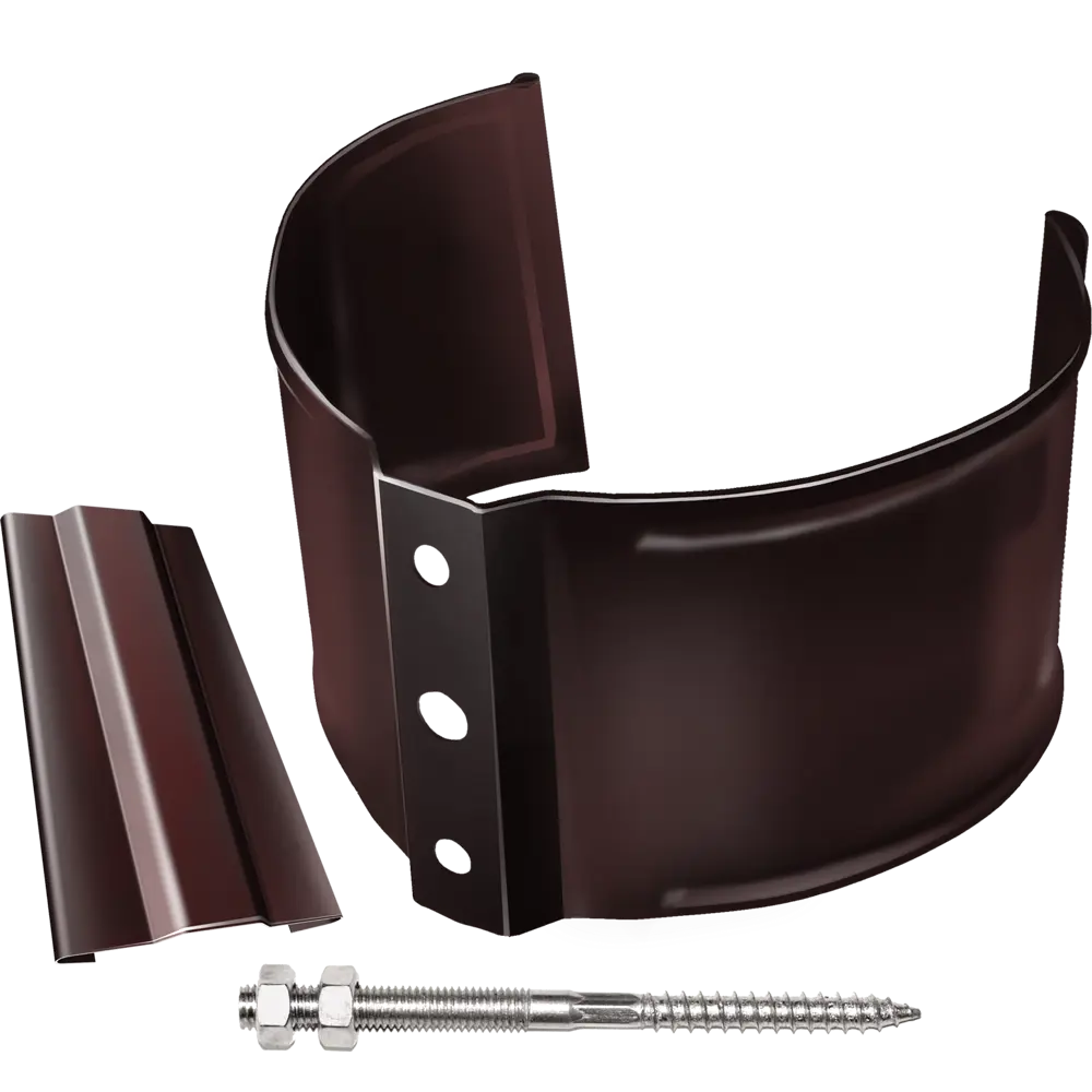 Крепление для трубы на кирпич 90 мм цвет шоколад Grand Line STLM-2208497