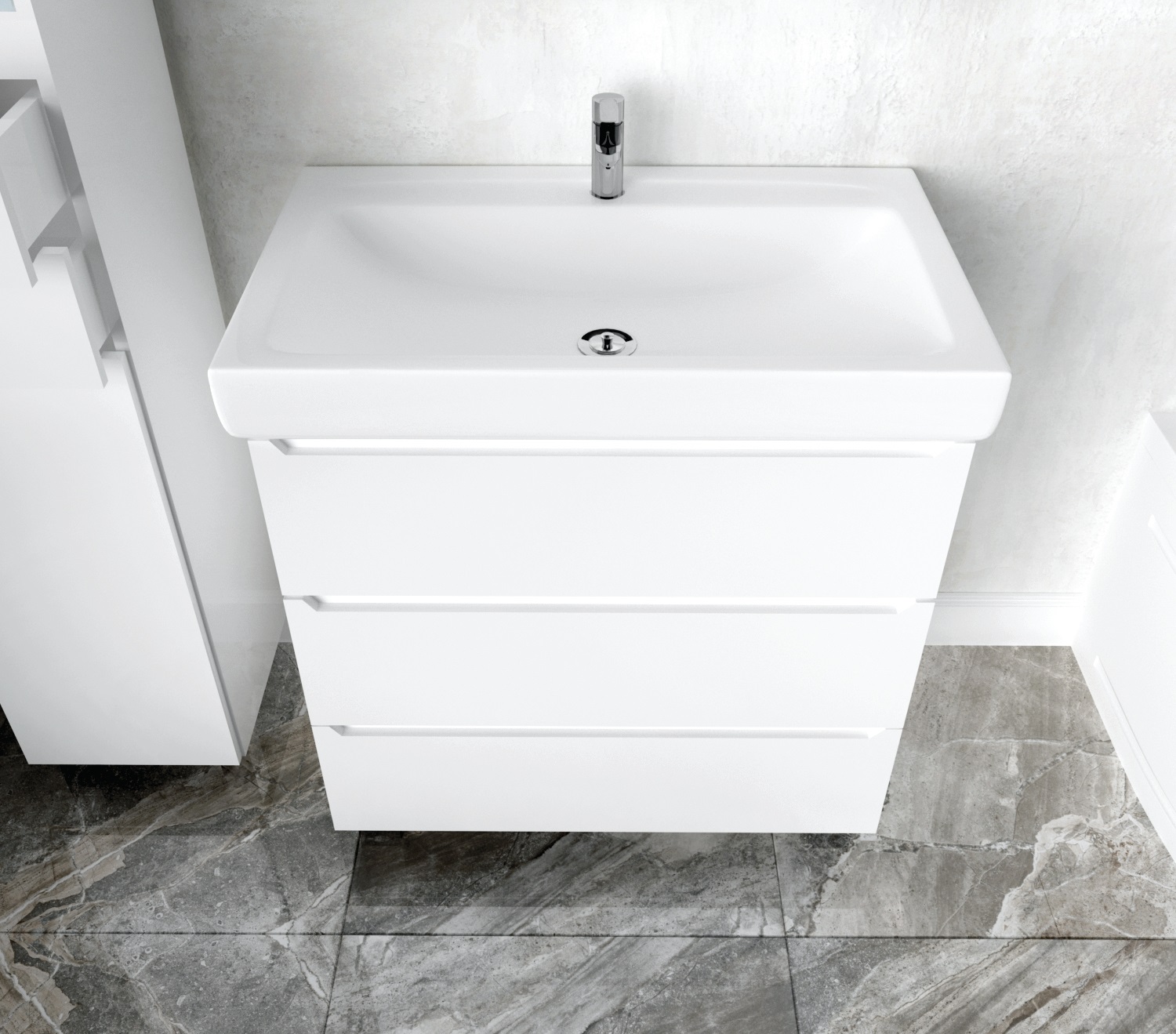 У57593 Тумба без раковины Кода 80Н 3в.я. МДФ 1 Marka Кода  - Вид №1