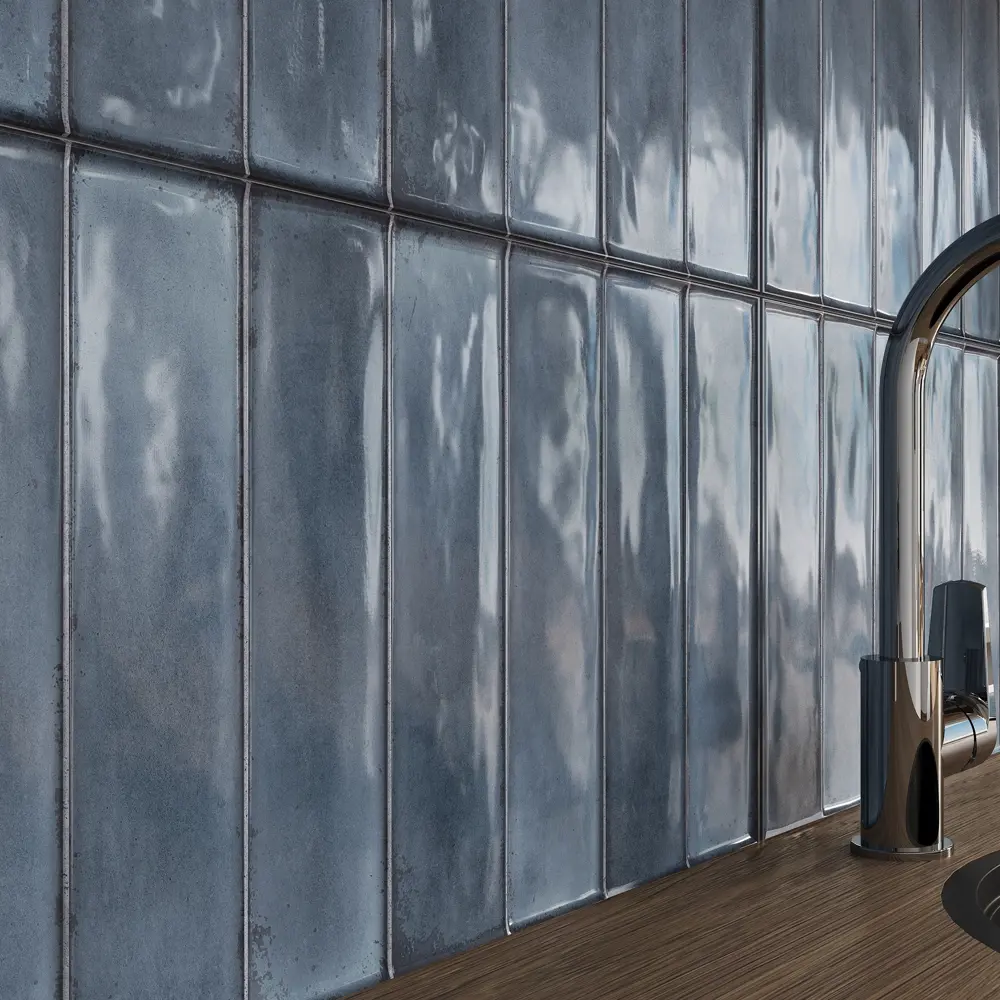 Настенная плитка KREAFORTA Cascada 29.8x59.8 1.425м цвет синий STLM-2059310