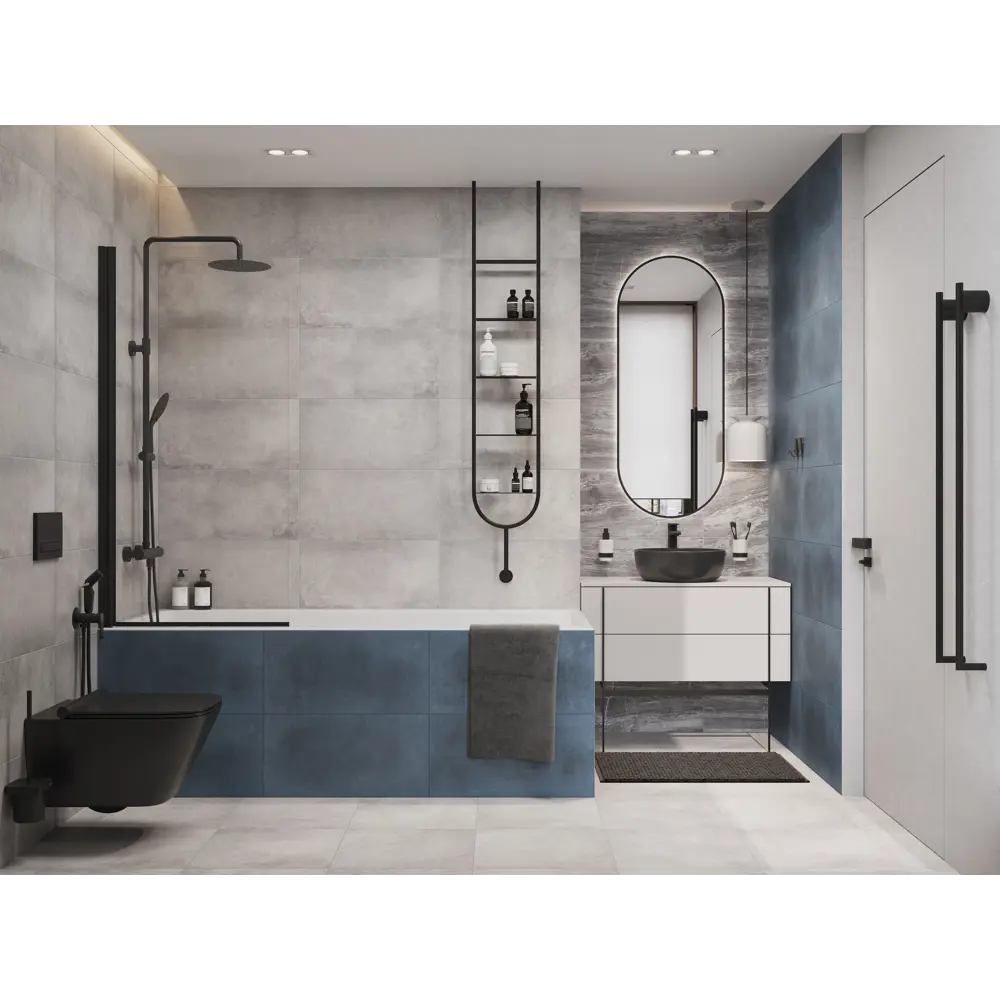 Плитка настенная KREAFORTA Cascada 29.8x59.8 см 1.425 м² матовая цвет серый STLM-2084663 - Вид №4