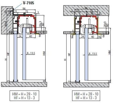 Metalglas Bonomi Комплект раздвижных дверей  V-7103  - Вид №1