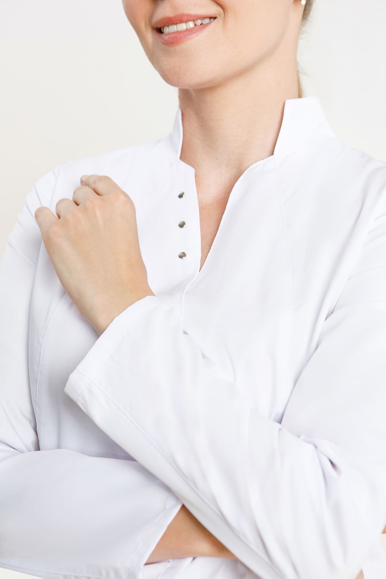 4957331 Халат "Элегант" белый  Медицинская одежда  размер 42 Спецодежда  - Вид №5