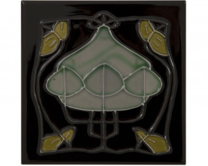 LGC090 Набор из 10 синих цветов на синей плитке Сarronheating