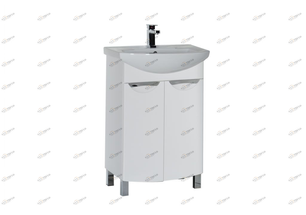 Тумба с раковиной Aquanet Парма 65 белый (2 дверцы) 0018268300182642